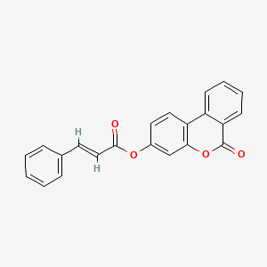 molecular formula C22H14O4 B5684275 6-oxo-6H-benzo[c]chromen-3-yl 3-phenylacrylate 