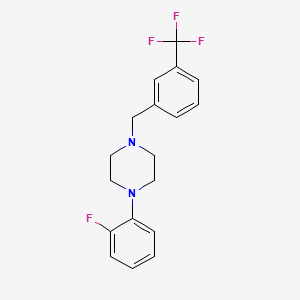 molecular formula C18H18F4N2 B5684282 1-(2-fluorophenyl)-4-[3-(trifluoromethyl)benzyl]piperazine 