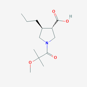 molecular formula C13H23NO4 B5684319 (3S*,4S*)-1-(2-methoxy-2-methylpropanoyl)-4-propyl-3-pyrrolidinecarboxylic acid 
