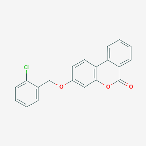 molecular formula C20H13ClO3 B5684336 3-[(2-chlorobenzyl)oxy]-6H-benzo[c]chromen-6-one 