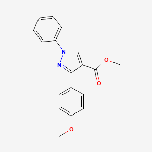 molecular formula C18H16N2O3 B5684393 methyl 3-(4-methoxyphenyl)-1-phenyl-1H-pyrazole-4-carboxylate 