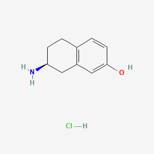 molecular formula C10H14ClNO B568440 (S)-7-Amino-5,6,7,8-tetrahydro-naphthalen-2-OL hydrochloride CAS No. 121216-41-9