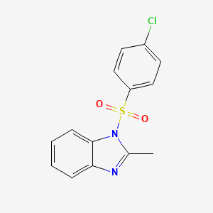 molecular formula C14H11ClN2O2S B5684404 1-[(4-chlorophenyl)sulfonyl]-2-methyl-1H-benzimidazole 