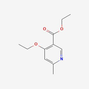 molecular formula C11H15NO3 B568441 Ethyl 4-ethoxy-6-methylpyridine-3-carboxylate CAS No. 111974-39-1