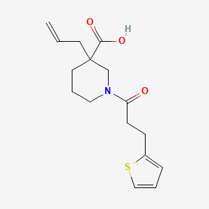 molecular formula C16H21NO3S B5684411 3-allyl-1-[3-(2-thienyl)propanoyl]-3-piperidinecarboxylic acid 