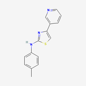 molecular formula C15H13N3S B5684426 N-(4-methylphenyl)-4-(3-pyridinyl)-1,3-thiazol-2-amine 