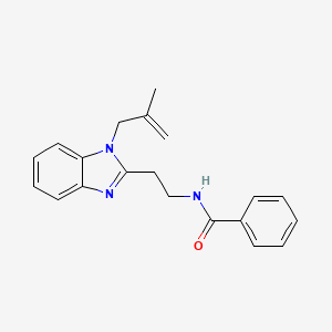 molecular formula C20H21N3O B5684461 N-{2-[1-(2-methyl-2-propen-1-yl)-1H-benzimidazol-2-yl]ethyl}benzamide 