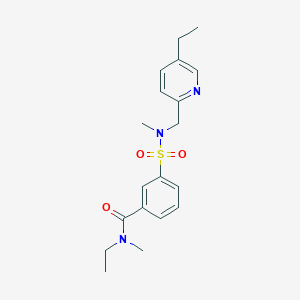 molecular formula C19H25N3O3S B5684475 N-ethyl-3-{[[(5-ethylpyridin-2-yl)methyl](methyl)amino]sulfonyl}-N-methylbenzamide 