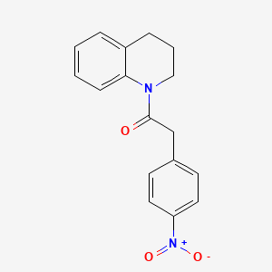 molecular formula C17H16N2O3 B5684477 1-[(4-nitrophenyl)acetyl]-1,2,3,4-tetrahydroquinoline 