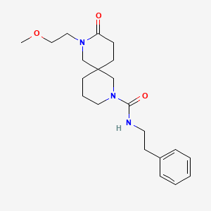 molecular formula C21H31N3O3 B5684482 8-(2-methoxyethyl)-9-oxo-N-(2-phenylethyl)-2,8-diazaspiro[5.5]undecane-2-carboxamide 