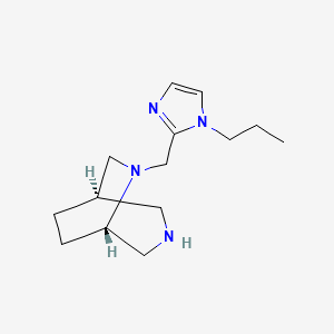 molecular formula C14H24N4 B5684494 rel-(1R,5S)-6-[(1-propyl-1H-imidazol-2-yl)methyl]-3,6-diazabicyclo[3.2.2]nonane dihydrochloride 