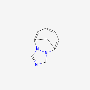 molecular formula C9H9N3 B568450 1H-5,10-Methano[1,2,4]triazolo[1,2-a][1,2]diazocine CAS No. 114959-43-2