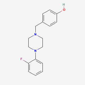 molecular formula C17H19FN2O B5684508 4-{[4-(2-fluorophenyl)-1-piperazinyl]methyl}phenol 