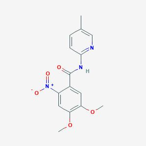 molecular formula C15H15N3O5 B5684541 4,5-dimethoxy-N-(5-methyl-2-pyridinyl)-2-nitrobenzamide 