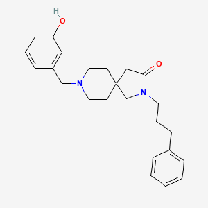 molecular formula C24H30N2O2 B5684549 8-(3-hydroxybenzyl)-2-(3-phenylpropyl)-2,8-diazaspiro[4.5]decan-3-one 