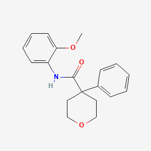 molecular formula C19H21NO3 B5684560 N-(2-methoxyphenyl)-4-phenyltetrahydro-2H-pyran-4-carboxamide 