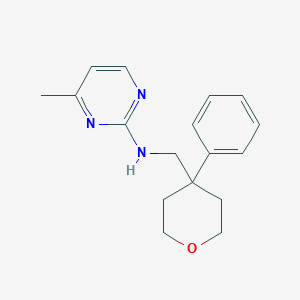 molecular formula C17H21N3O B5684592 4-methyl-N-[(4-phenyltetrahydro-2H-pyran-4-yl)methyl]pyrimidin-2-amine 