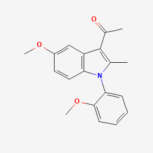 molecular formula C19H19NO3 B5684593 1-[5-methoxy-1-(2-methoxyphenyl)-2-methyl-1H-indol-3-yl]ethanone 
