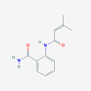 molecular formula C12H14N2O2 B5684596 2-[(3-methyl-2-butenoyl)amino]benzamide 