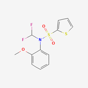 molecular formula C12H11F2NO3S2 B5684618 N-(difluoromethyl)-N-(2-methoxyphenyl)-2-thiophenesulfonamide 