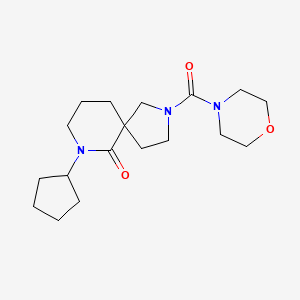 molecular formula C18H29N3O3 B5684625 7-cyclopentyl-2-(4-morpholinylcarbonyl)-2,7-diazaspiro[4.5]decan-6-one 
