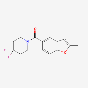 molecular formula C15H15F2NO2 B5684646 4,4-difluoro-1-[(2-methyl-1-benzofuran-5-yl)carbonyl]piperidine 