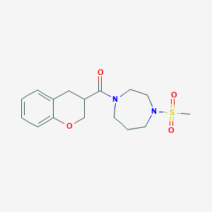 molecular formula C16H22N2O4S B5684664 1-(3,4-dihydro-2H-chromen-3-ylcarbonyl)-4-(methylsulfonyl)-1,4-diazepane 