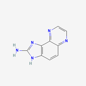 molecular formula C9H7N5 B568469 1H-Imidazo[4,5-f]quinoxalin-2-amine CAS No. 118175-25-0