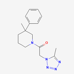 molecular formula C16H21N5O B5684696 3-methyl-1-[(5-methyl-1H-tetrazol-1-yl)acetyl]-3-phenylpiperidine 