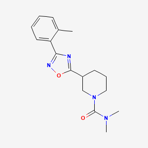 molecular formula C17H22N4O2 B5684716 N,N-dimethyl-3-[3-(2-methylphenyl)-1,2,4-oxadiazol-5-yl]-1-piperidinecarboxamide 