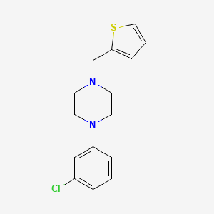 molecular formula C15H17ClN2S B5684719 1-(3-chlorophenyl)-4-(2-thienylmethyl)piperazine 