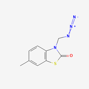 molecular formula C9H8N4OS B568474 3-(Azidomethyl)-6-methyl-1,3-benzothiazol-2(3H)-one CAS No. 116757-17-6