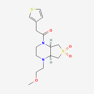 (4aR*,7aS*)-1-(2-methoxyethyl)-4-(3-thienylacetyl)octahydrothieno[3,4-b]pyrazine 6,6-dioxide