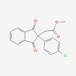 molecular formula C18H13ClO4 B5684762 methyl [2-(4-chlorophenyl)-1,3-dioxo-2,3-dihydro-1H-inden-2-yl]acetate 