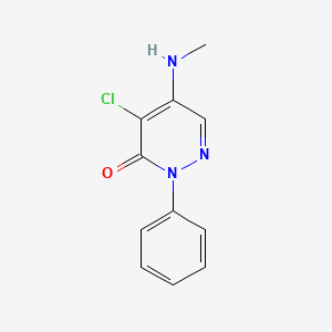 molecular formula C11H10ClN3O B5684767 4-chloro-5-(methylamino)-2-phenyl-3(2H)-pyridazinone CAS No. 1698-62-0
