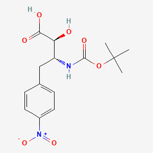 molecular formula C15H20N2O7 B568477 (2S,3R)-3-(Boc-amino)-2-hydroxy-4-(4-nitrophenyl)butyric acid CAS No. 112898-24-5