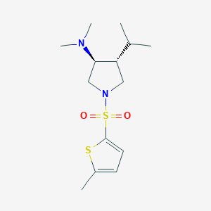 molecular formula C14H24N2O2S2 B5684775 (3S*,4R*)-4-isopropyl-N,N-dimethyl-1-[(5-methyl-2-thienyl)sulfonyl]-3-pyrrolidinamine 