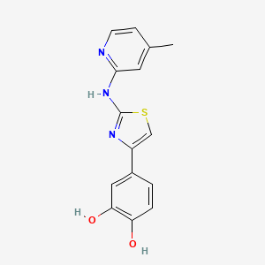 molecular formula C15H13N3O2S B5684790 4-{2-[(4-methyl-2-pyridinyl)amino]-1,3-thiazol-4-yl}-1,2-benzenediol 