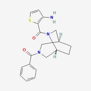 molecular formula C19H21N3O2S B5684798 (2-{[(1S*,5R*)-3-benzoyl-3,6-diazabicyclo[3.2.2]non-6-yl]carbonyl}-3-thienyl)amine 