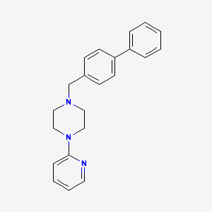 molecular formula C22H23N3 B5684801 1-(4-biphenylylmethyl)-4-(2-pyridinyl)piperazine 