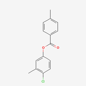 molecular formula C15H13ClO2 B5684815 4-chloro-3-methylphenyl 4-methylbenzoate 