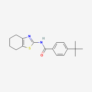 molecular formula C18H22N2OS B5684833 4-tert-butyl-N-(4,5,6,7-tetrahydro-1,3-benzothiazol-2-yl)benzamide 