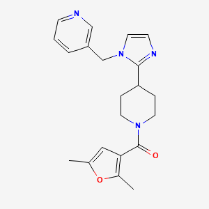 molecular formula C21H24N4O2 B5684847 3-({2-[1-(2,5-dimethyl-3-furoyl)-4-piperidinyl]-1H-imidazol-1-yl}methyl)pyridine 