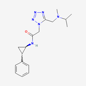 molecular formula C17H24N6O B5684850 2-(5-{[isopropyl(methyl)amino]methyl}-1H-tetrazol-1-yl)-N-[(1R*,2S*)-2-phenylcyclopropyl]acetamide 