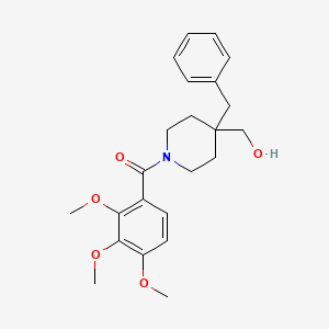 molecular formula C23H29NO5 B5684857 [4-benzyl-1-(2,3,4-trimethoxybenzoyl)-4-piperidinyl]methanol 