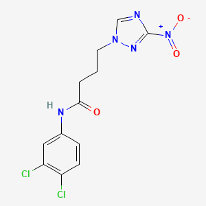 molecular formula C12H11Cl2N5O3 B5684895 N-(3,4-dichlorophenyl)-4-(3-nitro-1H-1,2,4-triazol-1-yl)butanamide 