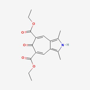 molecular formula C17H19NO5 B5684898 diethyl 1,3-dimethyl-6-oxo-2,6-dihydrocyclohepta[c]pyrrole-5,7-dicarboxylate 