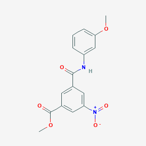 molecular formula C16H14N2O6 B5684903 methyl 3-{[(3-methoxyphenyl)amino]carbonyl}-5-nitrobenzoate 