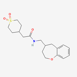 molecular formula C18H25NO4S B5684928 2-(1,1-dioxidotetrahydro-2H-thiopyran-4-yl)-N-(2,3,4,5-tetrahydro-1-benzoxepin-4-ylmethyl)acetamide 