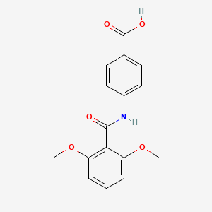 molecular formula C16H15NO5 B5684943 4-[(2,6-dimethoxybenzoyl)amino]benzoic acid 